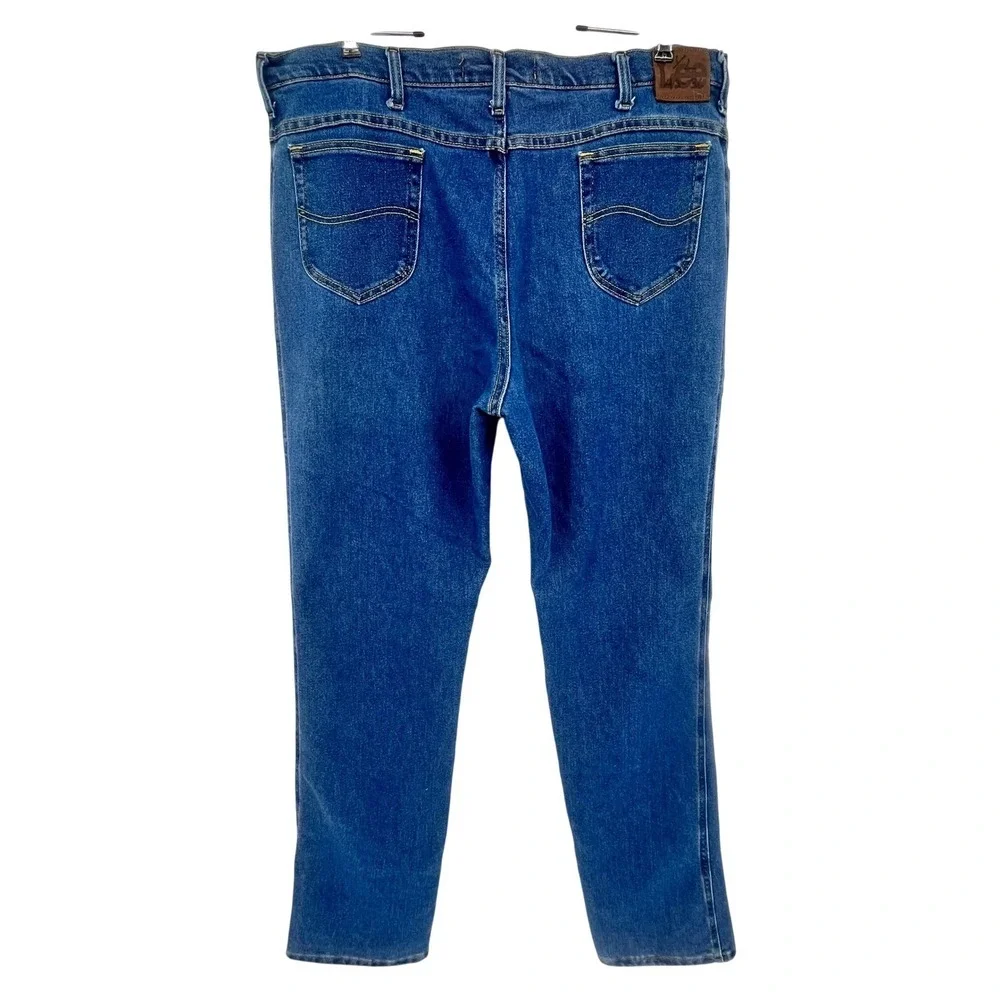 Lee Regular Fit Jeans Mens 40x36 Blue Straight Leg Denim Pants IZS-E498-010